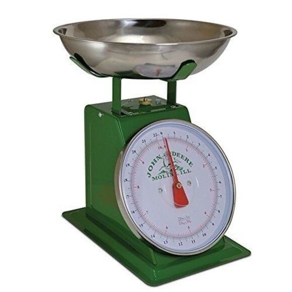 Rare NIB John Deere Vintage Metal Kitchen Produce Scale w Stainless Steel Bowl - Picture 7 of 7